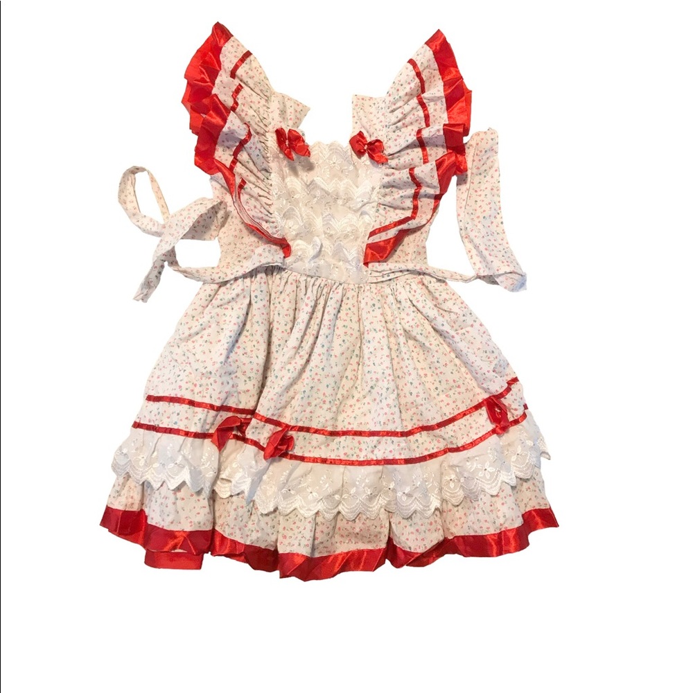 VINTAGE TODDLER KIDS RUFFLE TWIRL DRESS